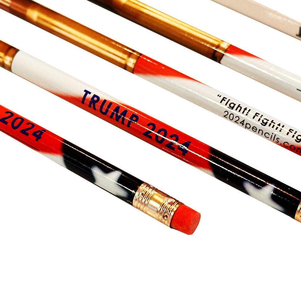 Trump 2024 Patriotic Bullet-Tip Pencils – 4 Pack