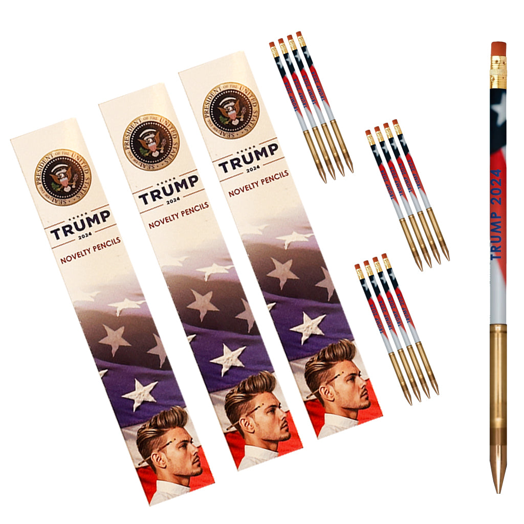 Trump 2024 Patriotic Bullet-Tip Pencils – 4 Pack