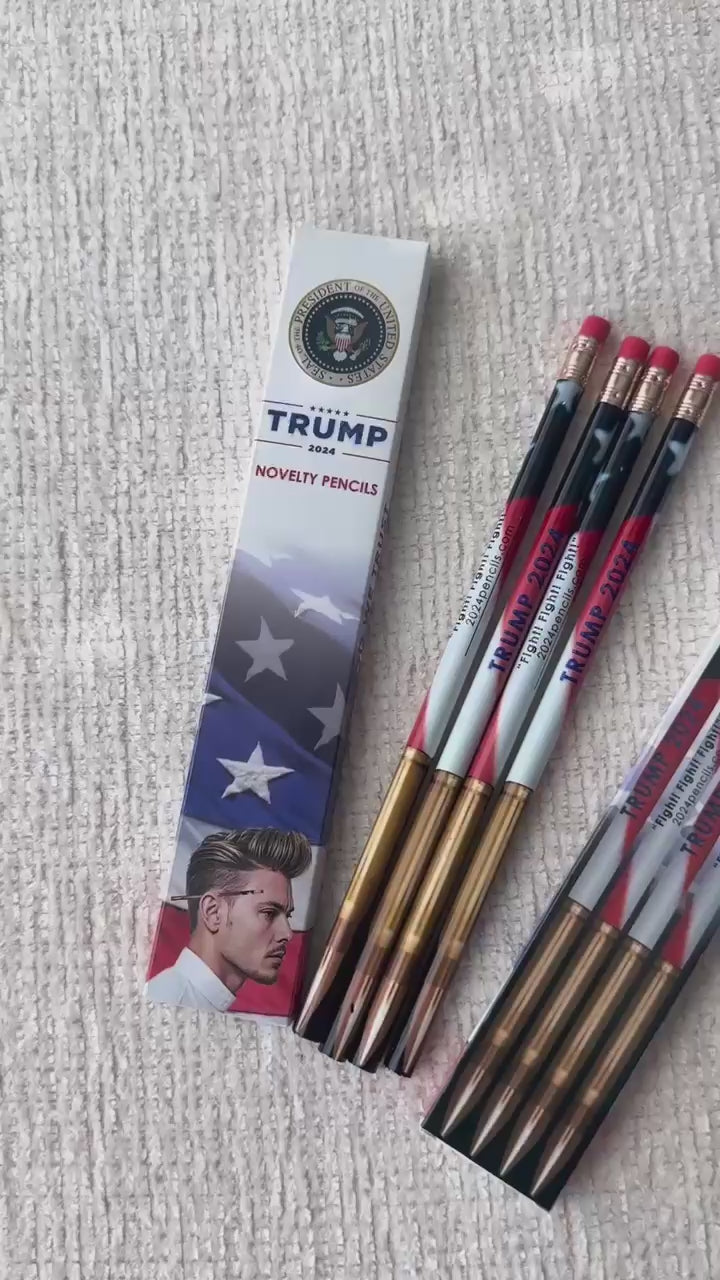 Trump 2024 Patriotic Bullet-Tip Pencils – 4 Pack